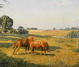 Mare and Foal in a Meadow by Lionel Edwards
